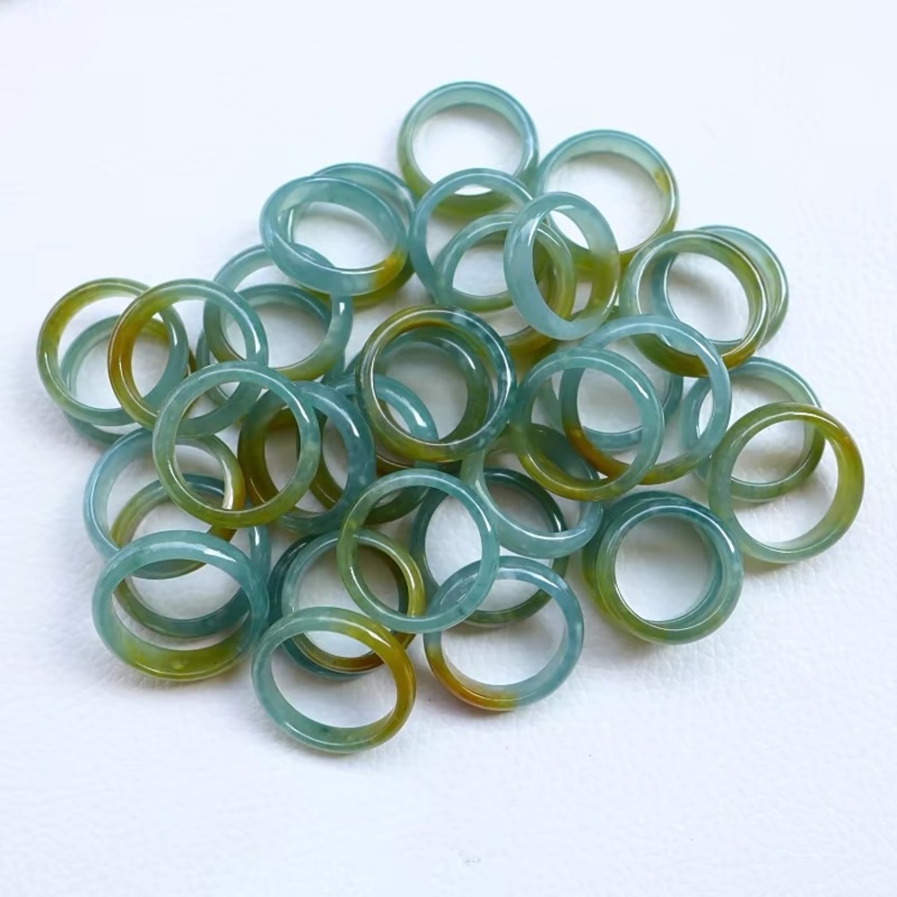 Natural Grade A Type Jadeite Burmese Jade ring